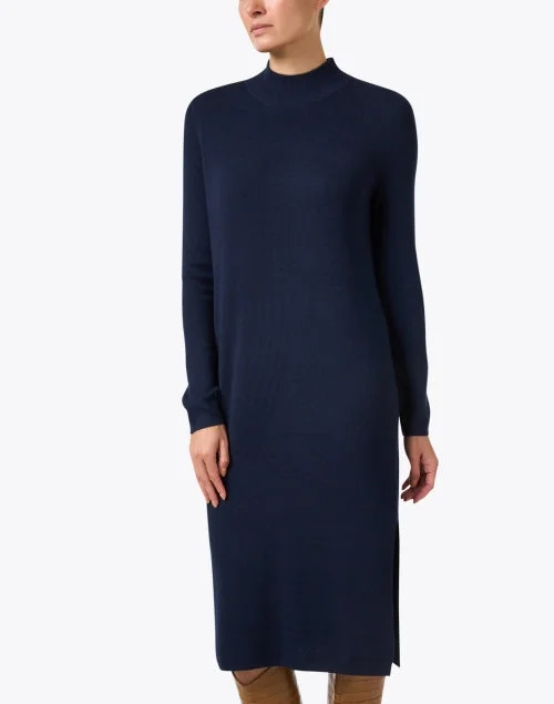 Navy Wool Dress